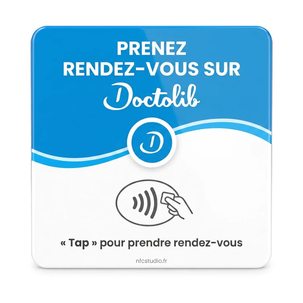 Plaque Plexi Doctolib sans QR code