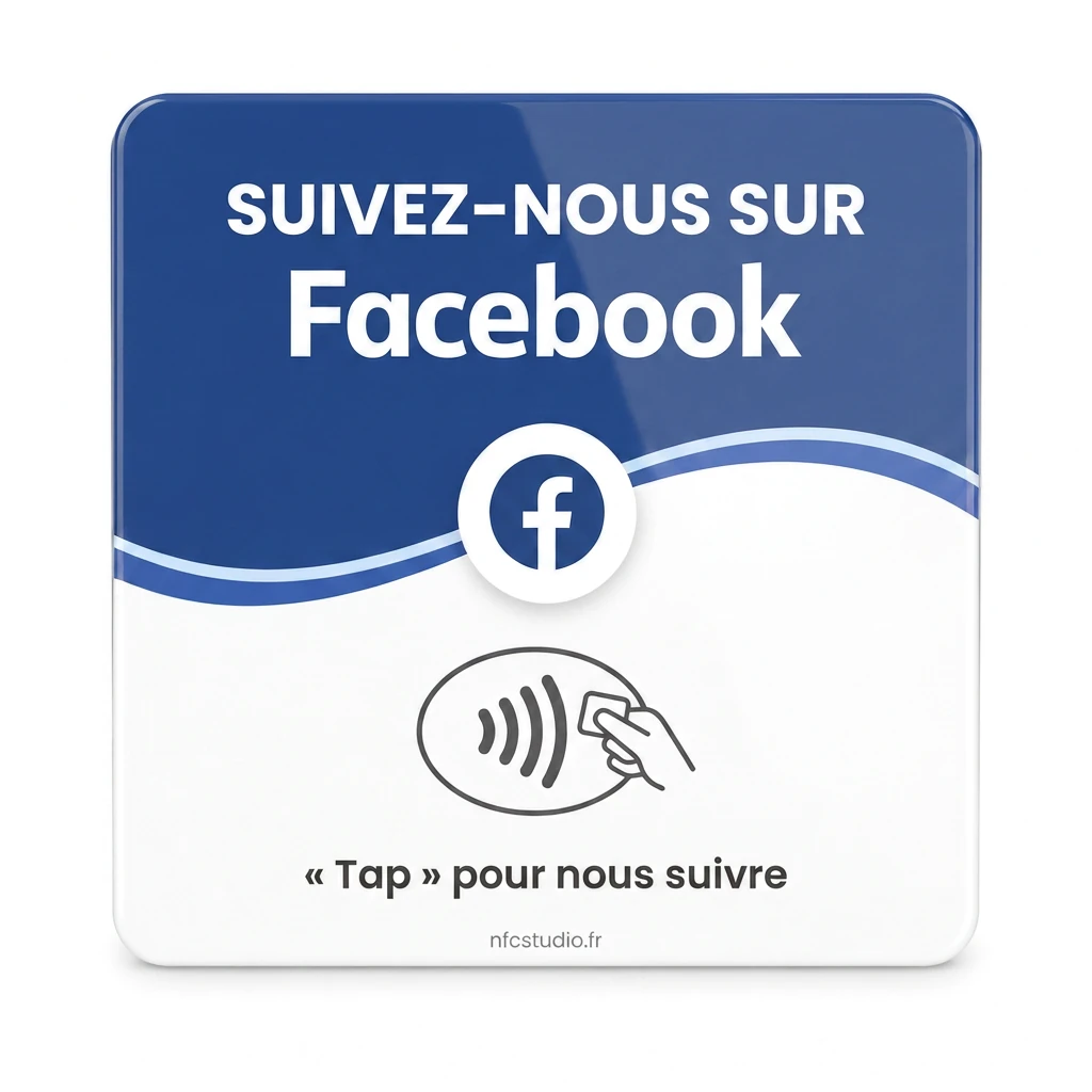 Plaque Plexi Facebook sans QR code