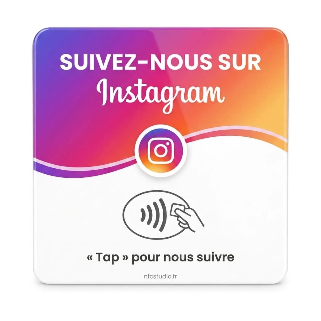 Plaque Plexi Instagram sans QR code
