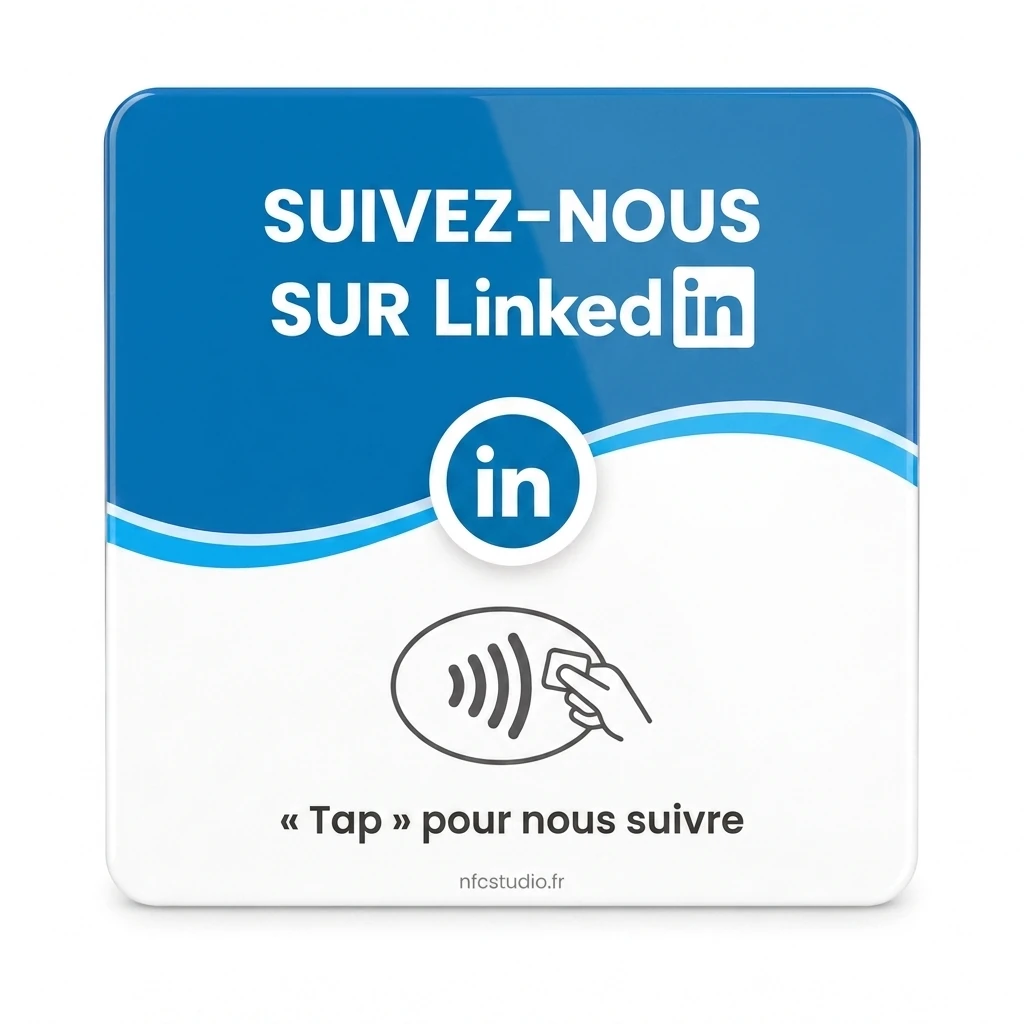 Plaque Plexi LinkedIn sans QR code