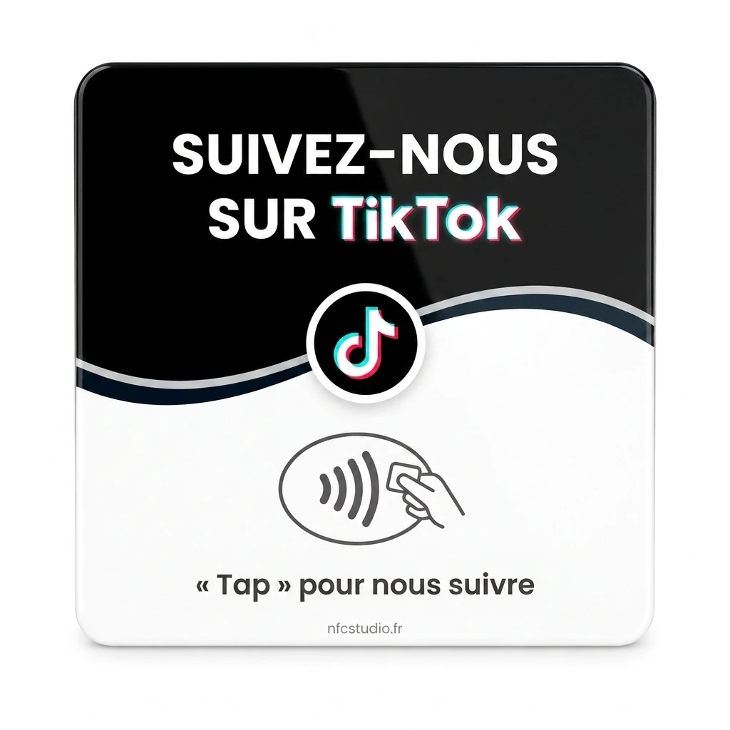 Plaque Plexi TikTok sans QR code