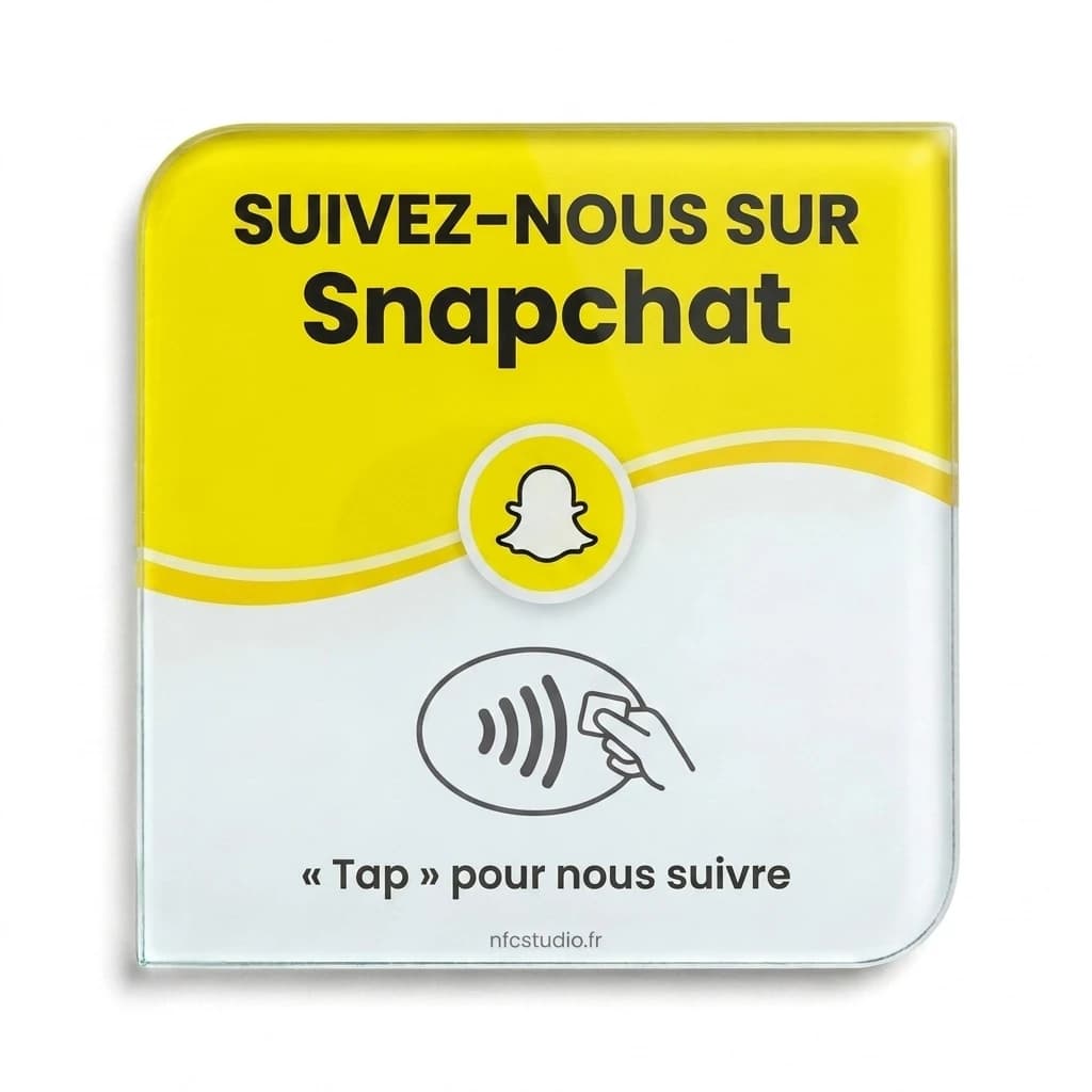 Plaque Verre Snapchat