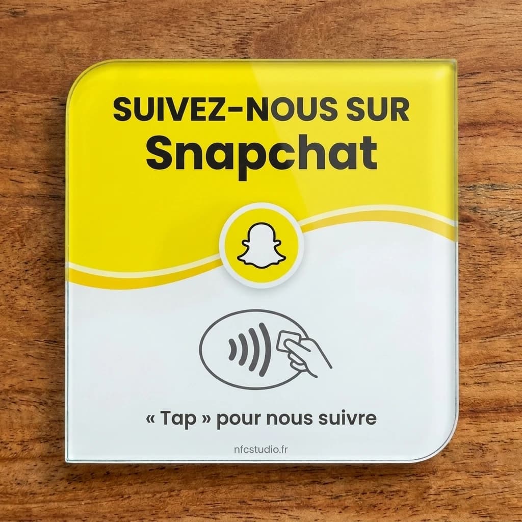 Plaque Verre Snapchat