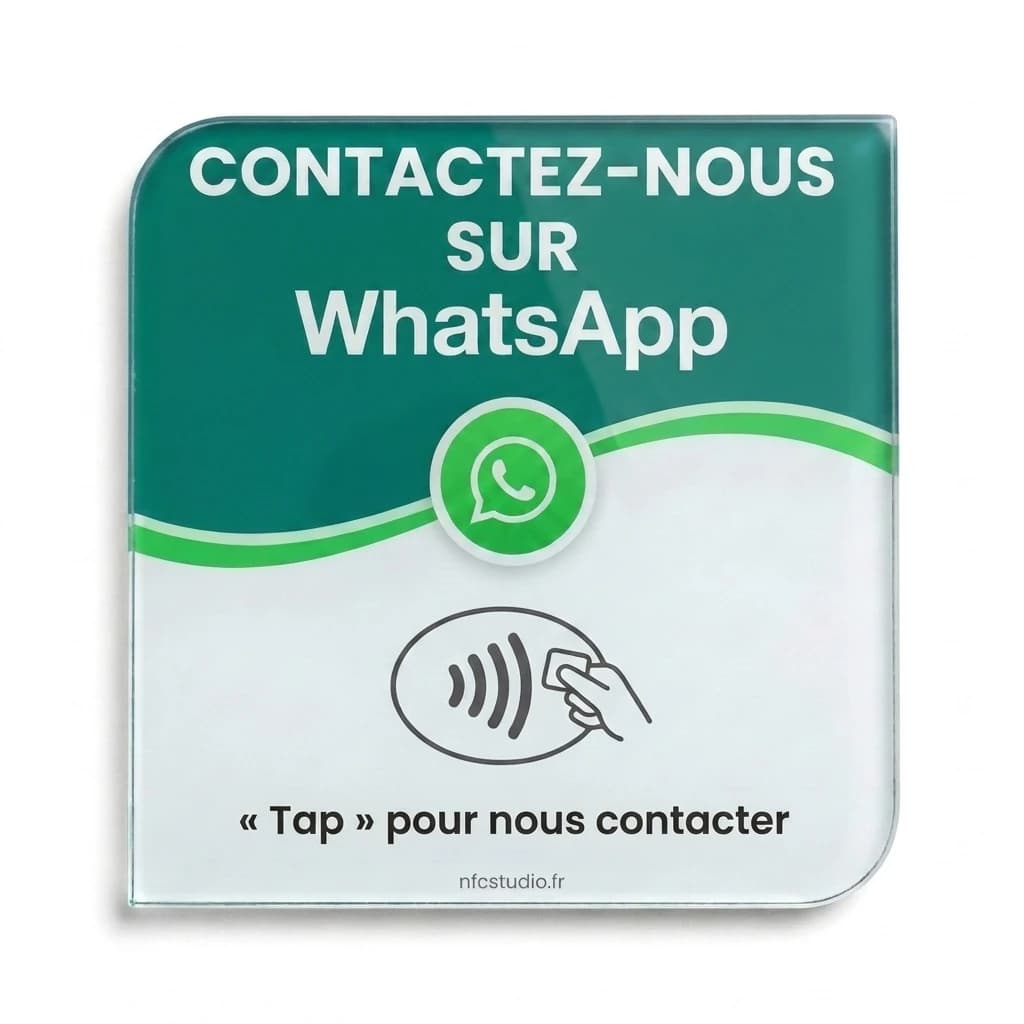 Plaque Verre WhatsApp