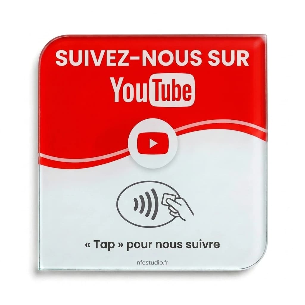 Plaque Verre YouTube