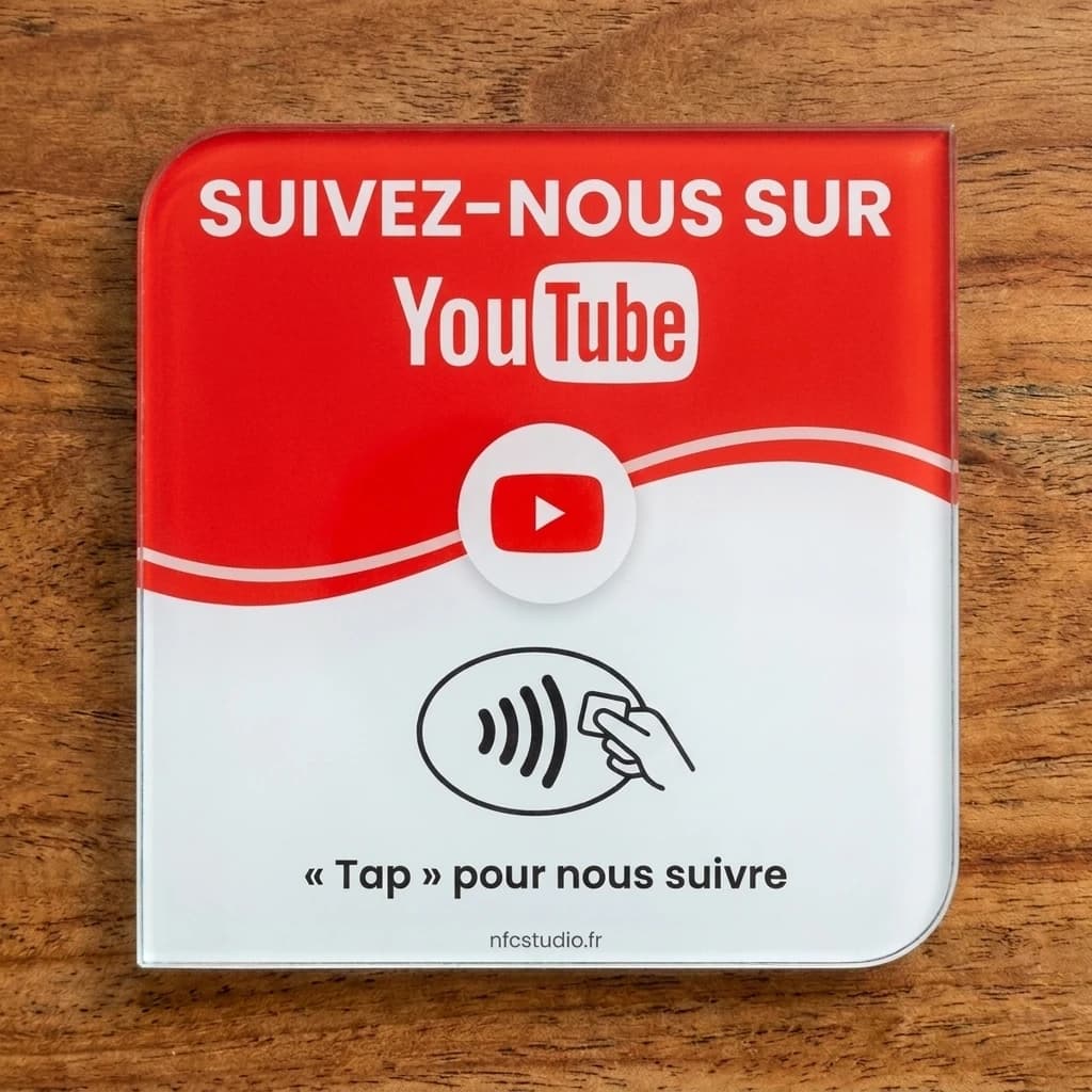 Plaque Verre YouTube