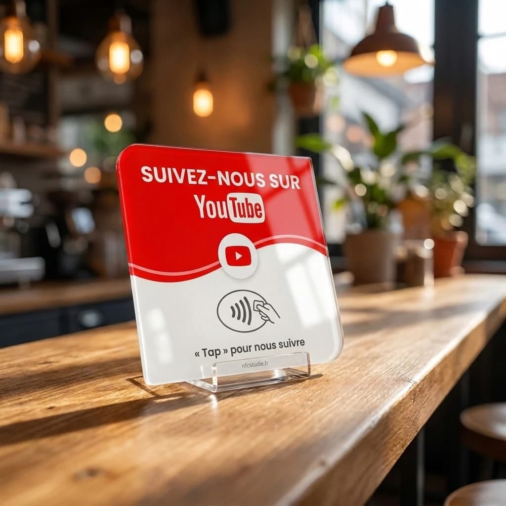 Plaque Verre YouTube