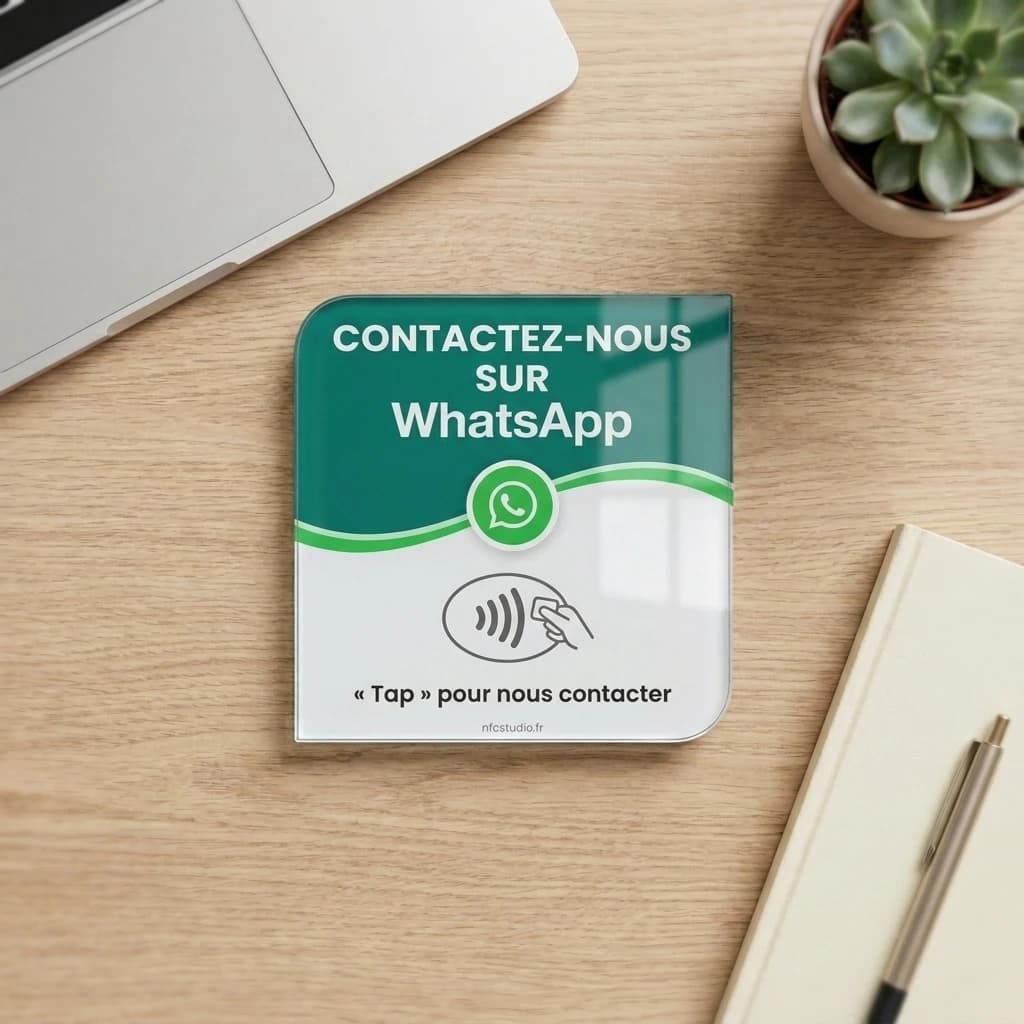 Plaque Verre WhatsApp