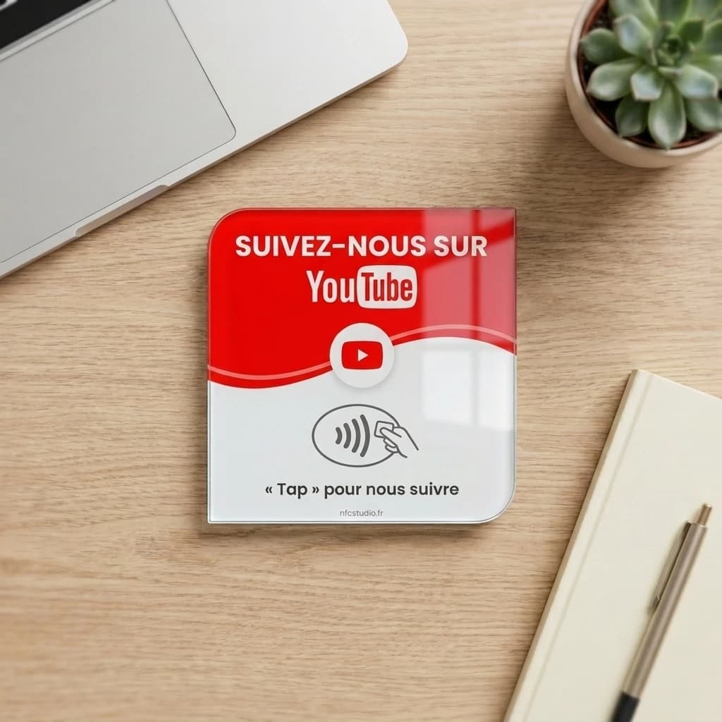 Plaque Verre YouTube